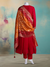 Embroidered Art Silk Kurta With Pant & Dupatta